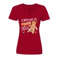 thumbnail image 1 of Inktastic Official Cookie Tester Cute Gingerbread Women's V-Neck T-Shirt, 1 of 5