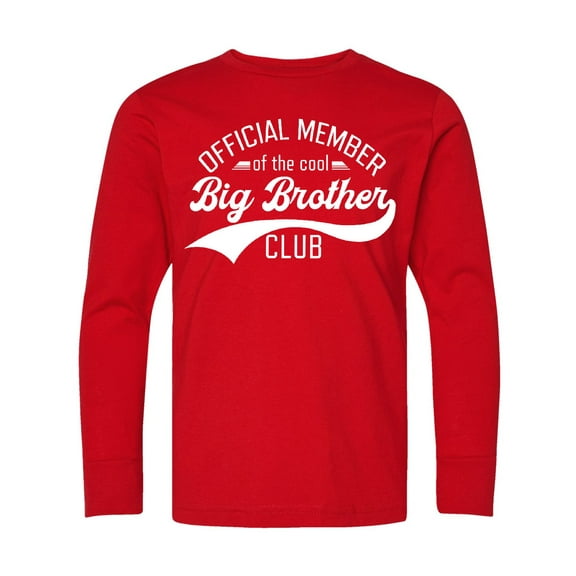 Inktastic Official Member of the Cool Big Brother Club Long Sleeve Youth T-Shirt