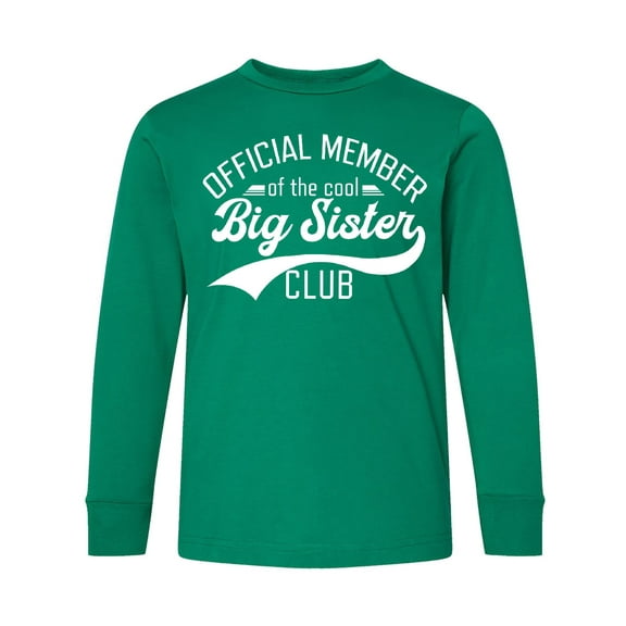 Inktastic Official Member of the Cool Big Sister Club Long Sleeve Youth T-Shirt