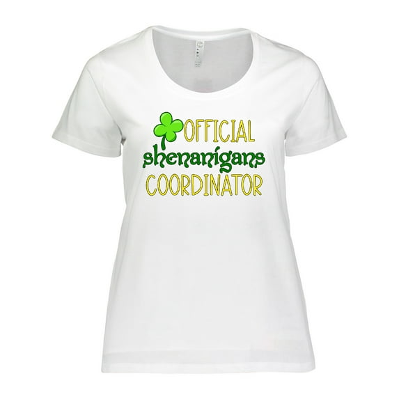 Inktastic Official Shenanigans Coordinator St. Patrick's Day Women's Plus Size T-Shirt