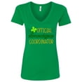 thumbnail image 1 of Inktastic Official Shenanigans Coordinator St. Patrick's Day Women's V-Neck T-Shirt, 1 of 5