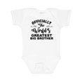 thumbnail image 1 of Inktastic Officially The World's Greatest Big Brother Boys Baby Bodysuit, 1 of 5
