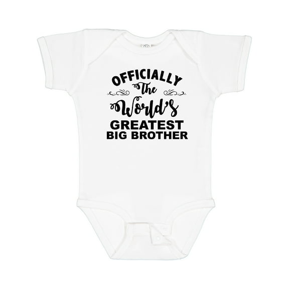 Inktastic Officially The World's Greatest Big Brother Boys Baby Bodysuit