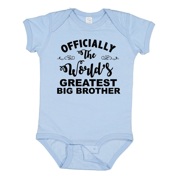 Inktastic Officially The World's Greatest Big Brother Boys Baby Bodysuit