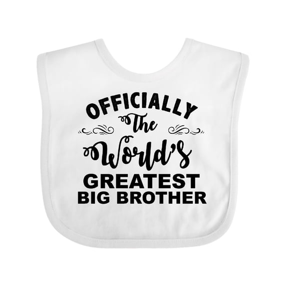 Inktastic Officially the World's Greatest Big Brother Boys Baby Bib