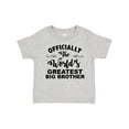 thumbnail image 1 of Inktastic Officially the World's Greatest Big Brother Boys Toddler T-Shirt, 1 of 5