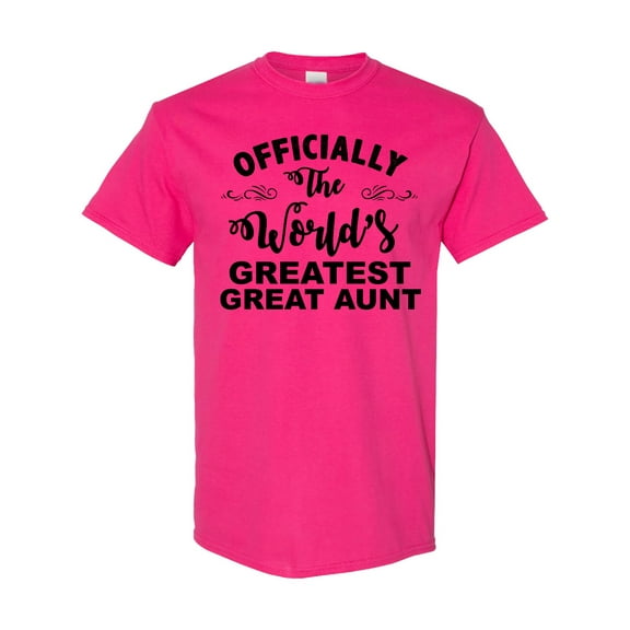 Inktastic Officially the World's Greatest Great Aunt T-Shirt