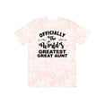 thumbnail image 1 of Inktastic Officially the World's Greatest Great Aunt T-Shirt, 1 of 5