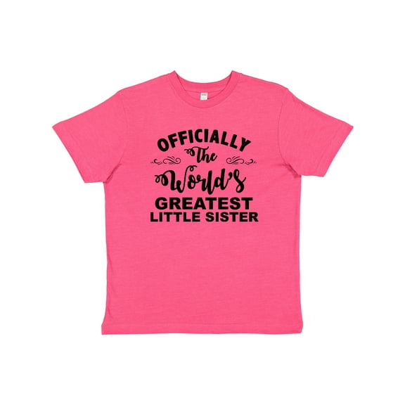 Inktastic Officially the World's Greatest Little Sister Youth T-Shirt