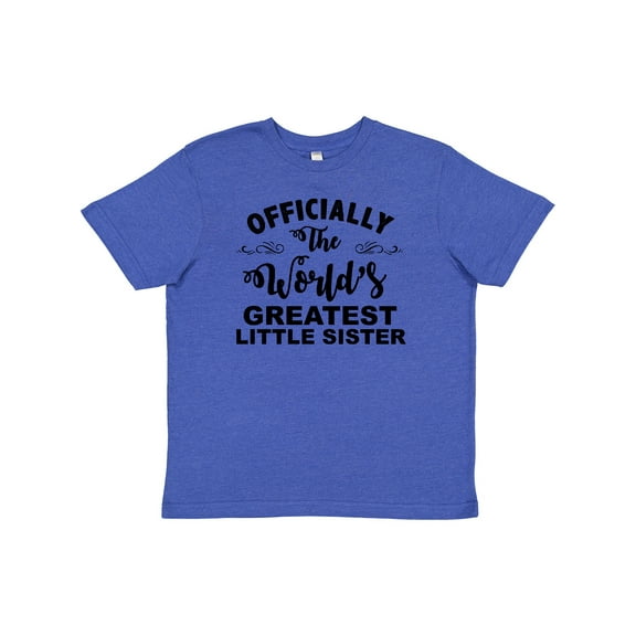 Inktastic Officially the World's Greatest Little Sister Youth T-Shirt