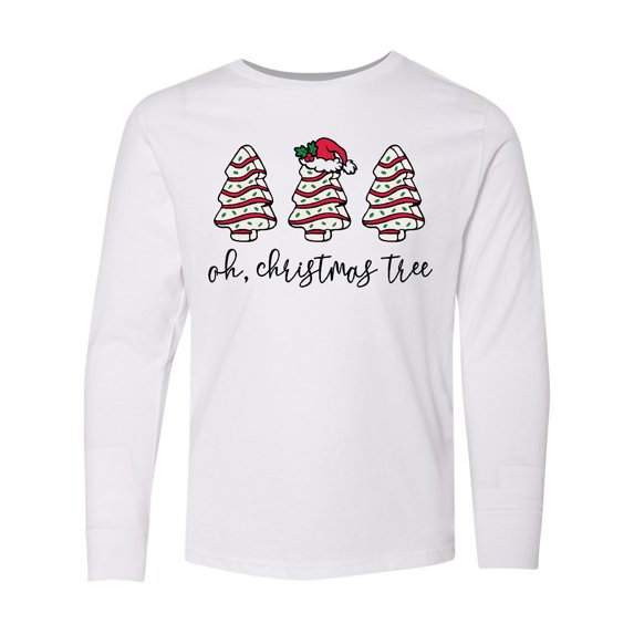 Inktastic Oh Christmas Tree Long Sleeve Youth T-Shirt