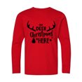 thumbnail image 1 of Inktastic Oh Deer, Christmas is Here Long Sleeve Youth T-Shirt, 1 of 5