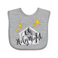 thumbnail image 1 of Inktastic Oh Holy Night Christmas Nativity with Yellow Stars Boys or Girls Baby Bib, 1 of 4