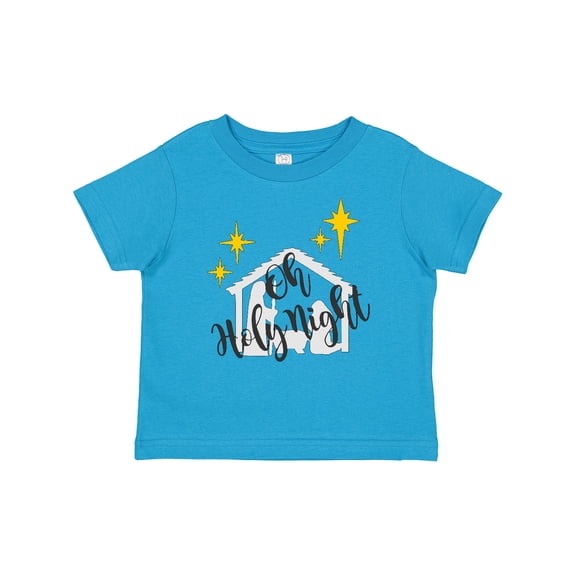 Inktastic Oh Holy Night Christmas Nativity with Yellow Stars Boys or Girls Baby T-Shirt
