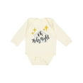 thumbnail image 1 of Inktastic Oh Holy Night Christmas Nativity with Yellow Stars Boys or Girls Long Sleeve Baby Bodysuit, 1 of 5