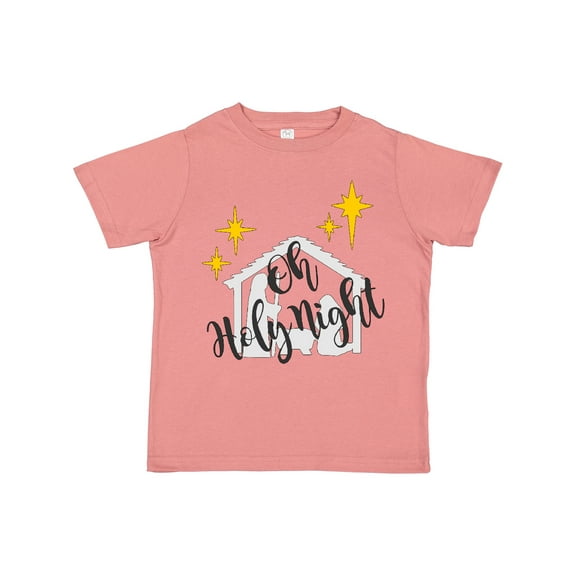 Inktastic Oh Holy Night Christmas Nativity with Yellow Stars Boys or Girls Toddler T-Shirt