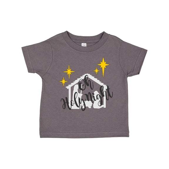 Inktastic Oh Holy Night Christmas Nativity with Yellow Stars Boys or Girls Toddler T-Shirt