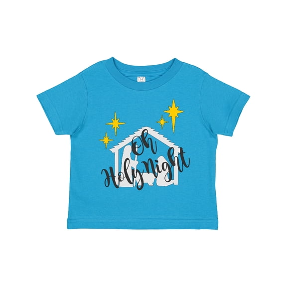 Inktastic Oh Holy Night Christmas Nativity with Yellow Stars Boys or Girls Toddler T-Shirt