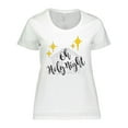 thumbnail image 1 of Inktastic Oh Holy Night Christmas Nativity with Yellow Stars Women's Plus Size T-Shirt, 1 of 5