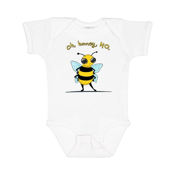 Inktastic Oh, Honey, No... Cute Bee Boys or Girls Baby Bodysuit