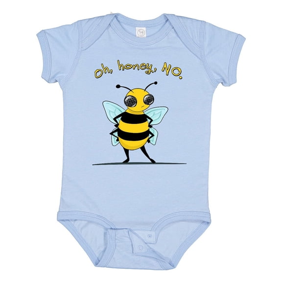 Inktastic Oh, Honey, No... Cute Bee Boys or Girls Baby Bodysuit