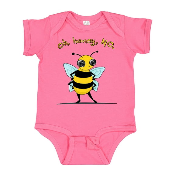 Inktastic Oh, Honey, No... Cute Bee Boys or Girls Baby Bodysuit