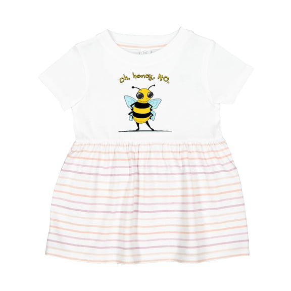 Inktastic Oh, Honey, No... Cute Bee Girls Baby Dress