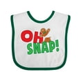thumbnail image 1 of Inktastic Oh Snap Broken Gingerbread Boys or Girls Baby Bib, 1 of 4