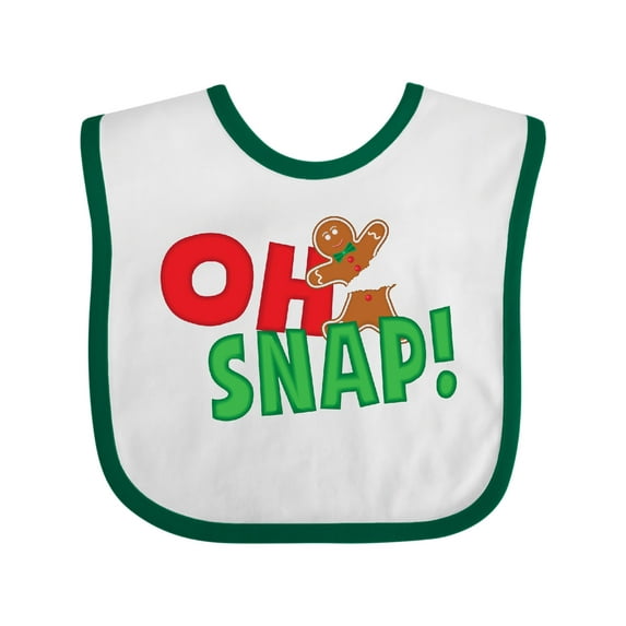 Inktastic Oh Snap Broken Gingerbread Boys or Girls Baby Bib