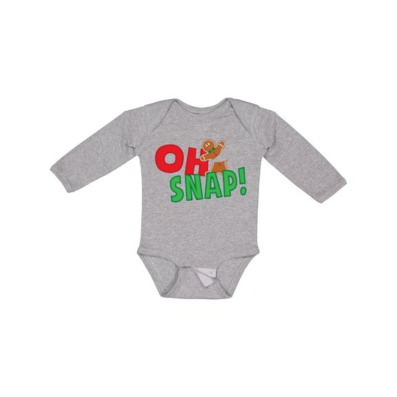 Inktastic Oh Snap Broken Gingerbread Boys or Girls Long Sleeve Baby Bodysuit