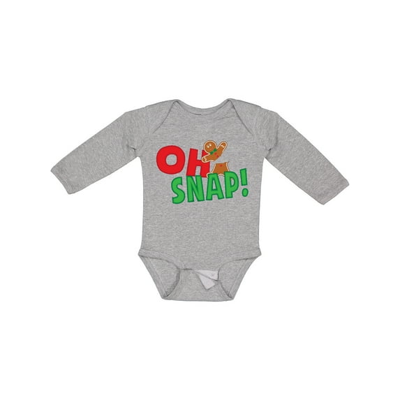 Inktastic Oh Snap Broken Gingerbread Boys or Girls Long Sleeve Baby Bodysuit