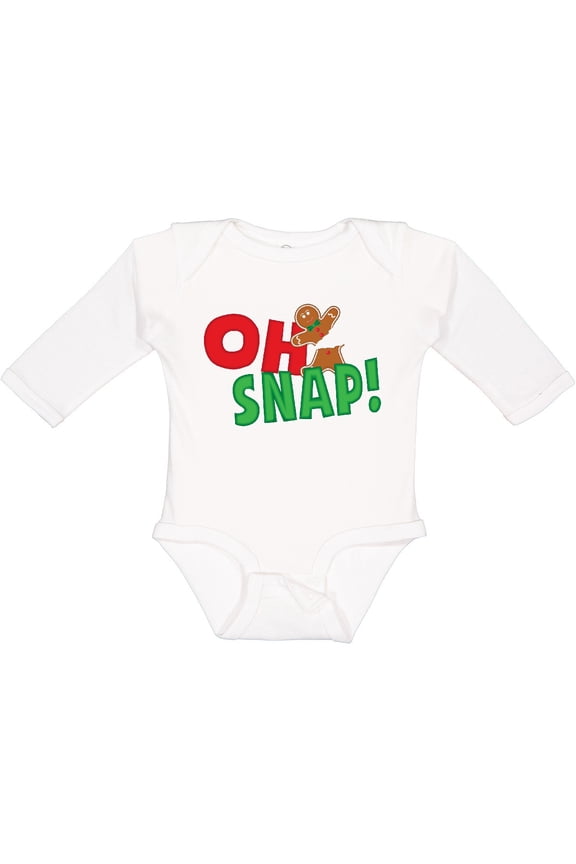 Oh Snap Broken Gingerbread Boys or Girls Long Sleeve Baby Bodysuit