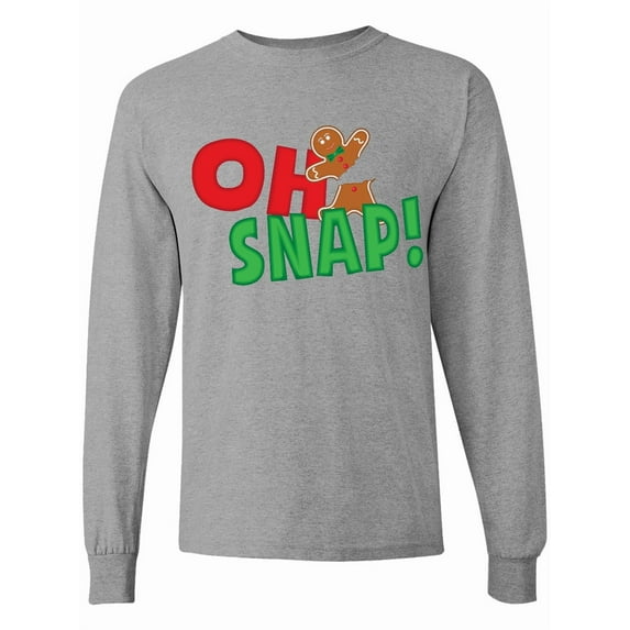 Inktastic Oh Snap Broken Gingerbread Long Sleeve T-Shirt