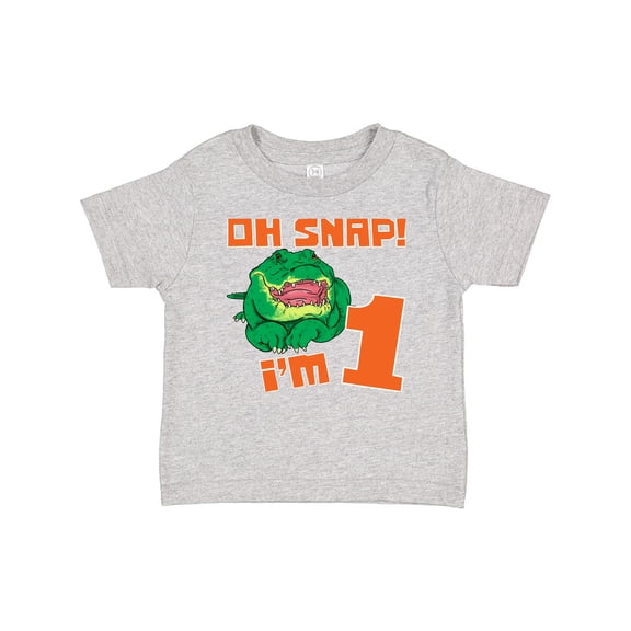 Inktastic Oh Snap I'm 1 Cute Green Alligator Boys or Girls Baby T-Shirt