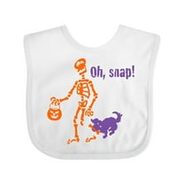 Inktastic Oh, Snap Skeleton Boys or Girls Baby Bib