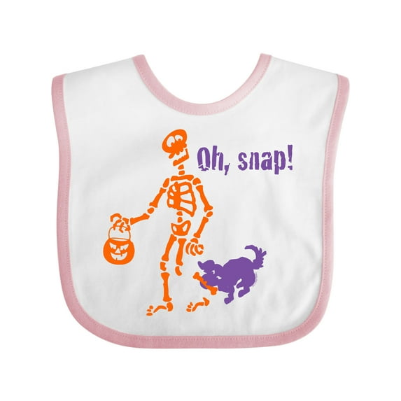 Inktastic Oh, Snap Skeleton Boys or Girls Baby Bib