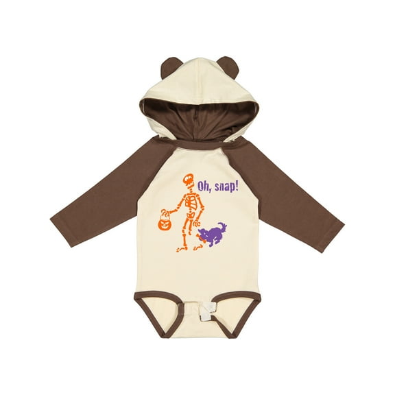 Inktastic Oh, Snap Skeleton Boys or Girls Long Sleeve Baby Bodysuit