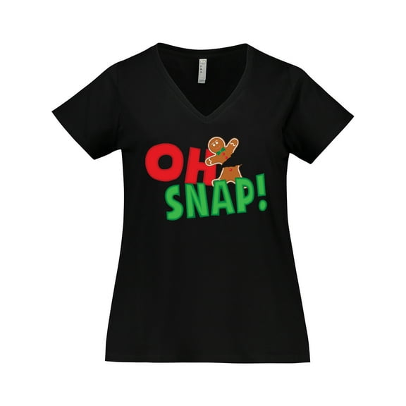 Inktastic Oh Snap Women's Plus Size V-Neck T-Shirt