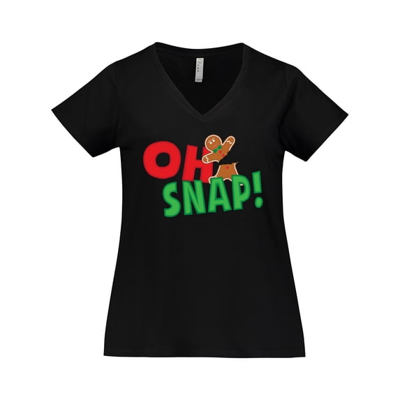 Inktastic Oh Snap Women's Plus Size V-Neck T-Shirt