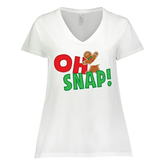 Inktastic Oh Snap Women's Plus Size V-Neck T-Shirt