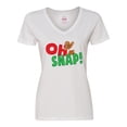 thumbnail image 1 of Inktastic Oh Snap Women's V-Neck T-Shirt, 1 of 5