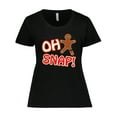 thumbnail image 1 of Inktastic Oh Snapbroken Gingerbread Women's Plus Size T-Shirt, 1 of 5