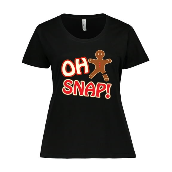 Inktastic Oh Snapbroken Gingerbread Women's Plus Size T-Shirt