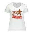 thumbnail image 1 of Inktastic Oh Snapbroken Gingerbread Women's Plus Size T-Shirt, 1 of 5