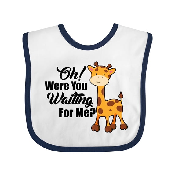 Inktastic Oh Were You Waiting for Me with Baby Giraffe Boys or Girls Baby Bib