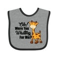 thumbnail image 1 of Inktastic Oh Were You Waiting for Me with Baby Giraffe Boys or Girls Baby Bib, 1 of 4