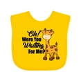 thumbnail image 1 of Inktastic Oh Were You Waiting for Me with Baby Giraffe Boys or Girls Baby Bib, 1 of 4