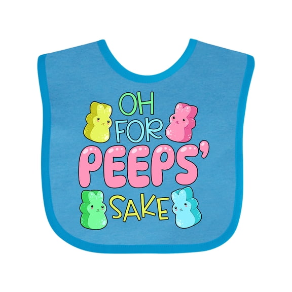 Inktastic Oh for Peeps' Sake Easter Bunnies Boys or Girls Baby Bib