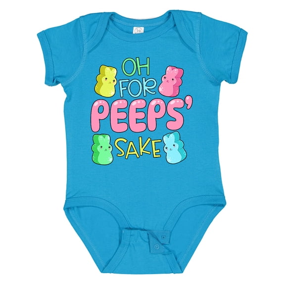 Inktastic Oh for Peeps' Sake Easter Bunnies Boys or Girls Baby Bodysuit