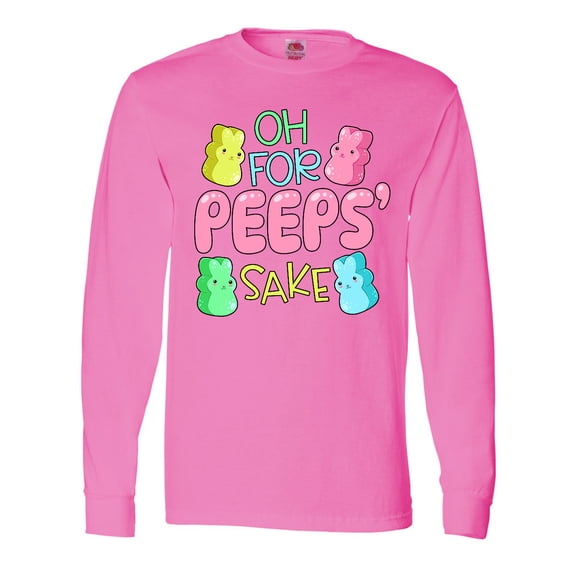 Inktastic Oh for Peeps' Sake Easter Bunnies Long Sleeve T-Shirt